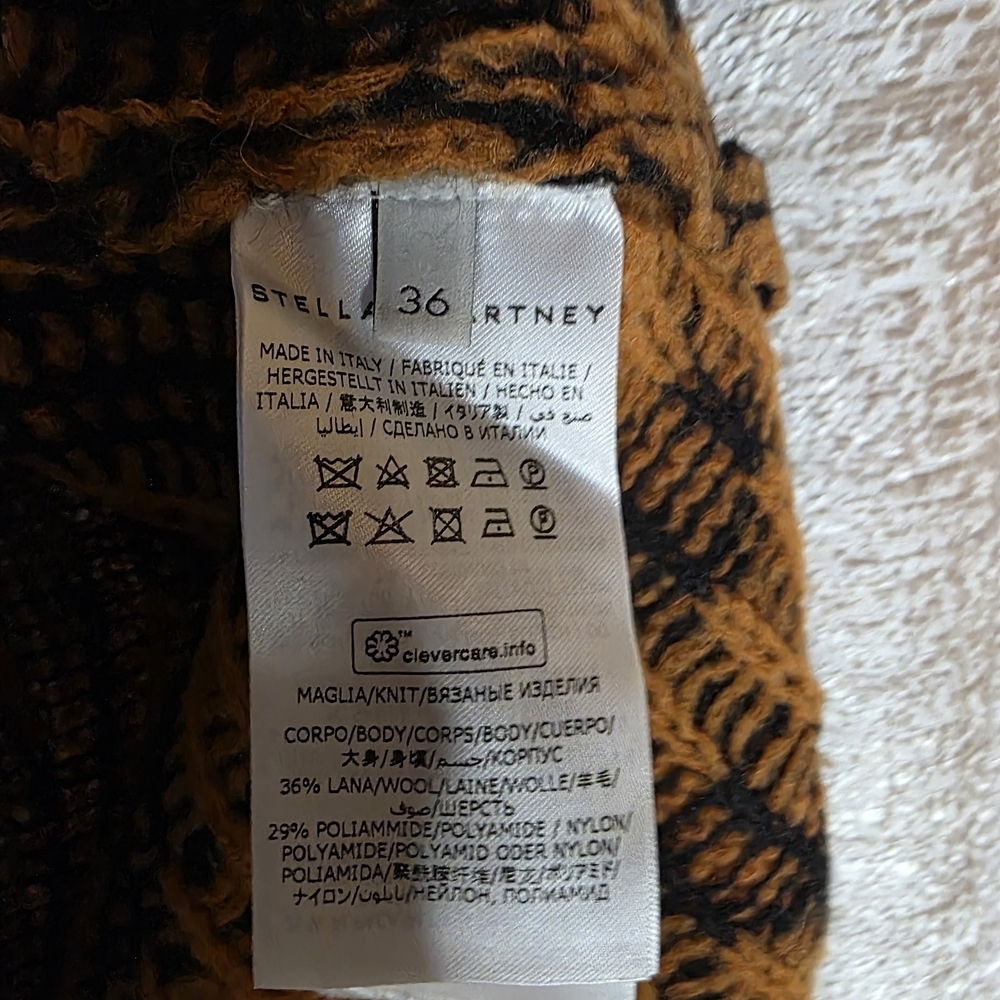 Stella McCartney Black and Orange Leopard Patterned Sweater - Picture 10 of 10